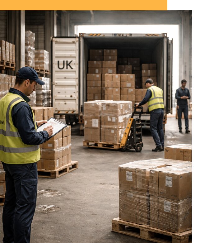 Доставка грузов из Великобритании с таможенным оформлением от 13085